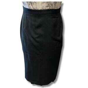 GLORIA VANDERBILT Plus-size black pencil midi skirt vinage Y2K goth LARGE XL 1X